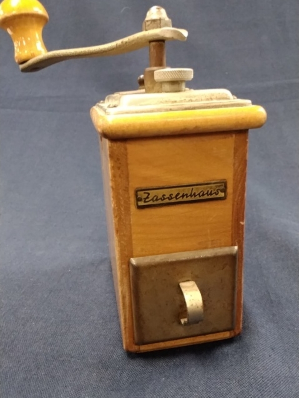 Vintage Style Wooden Coffee Grinder - Brown